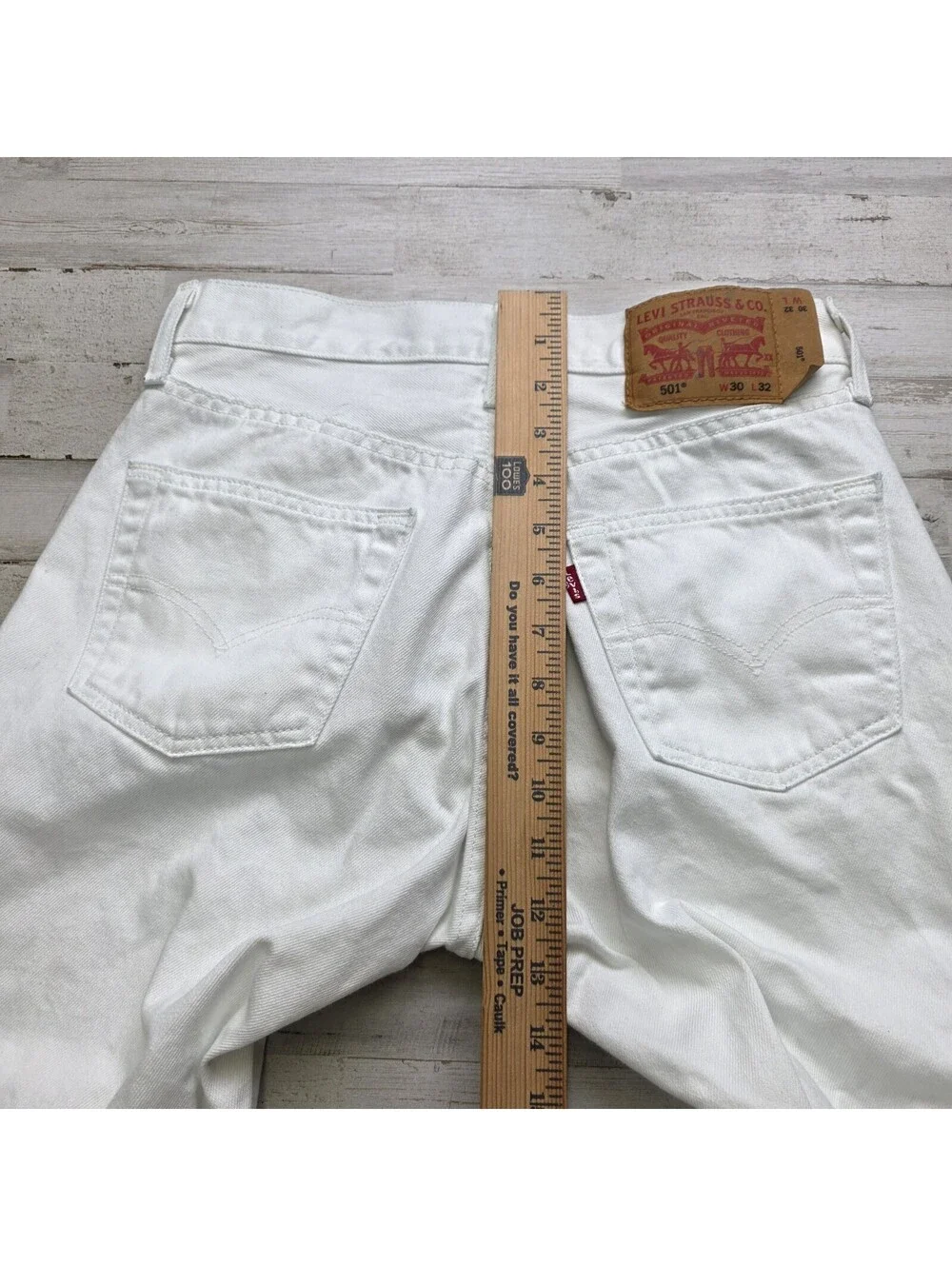 Vintage Levi's 501 Jeans 30x32 (*Fits 28x30) White Denim Button-Fly Classic